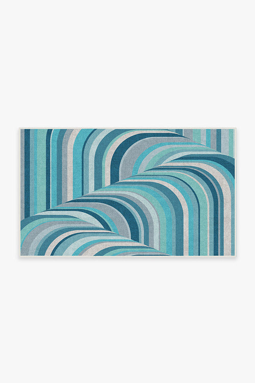 Jonathan Adler Waterfall Ocean Blue Tufted Rug