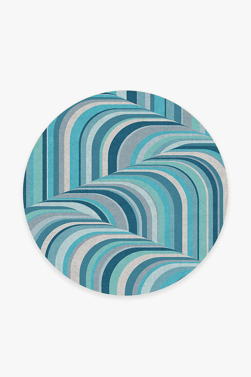 Jonathan Adler Waterfall Ocean Blue Tufted Rug