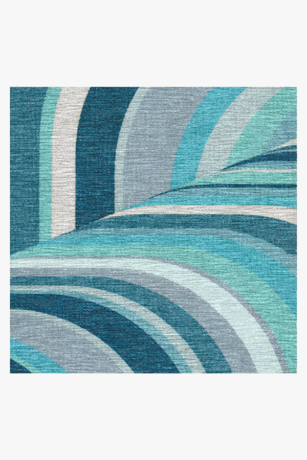 Jonathan Adler Waterfall Ocean Blue Tufted Rug